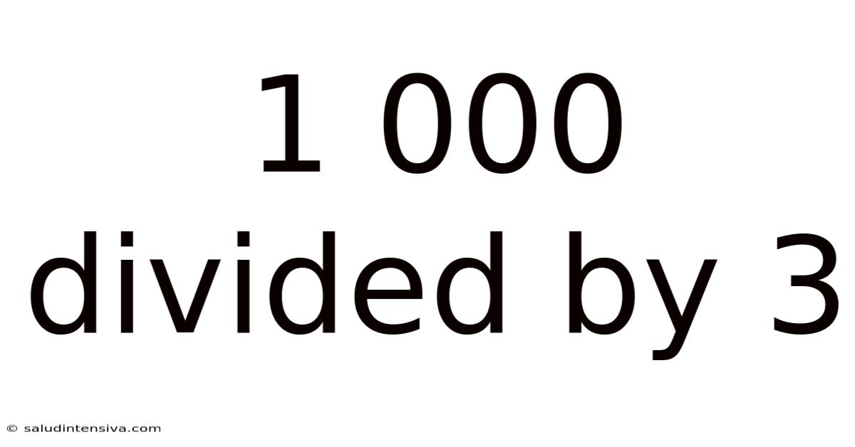 1 000 Divided By 3