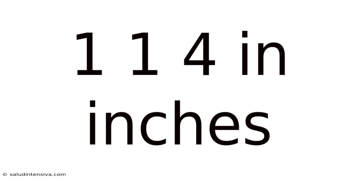 1 1 4 In Inches