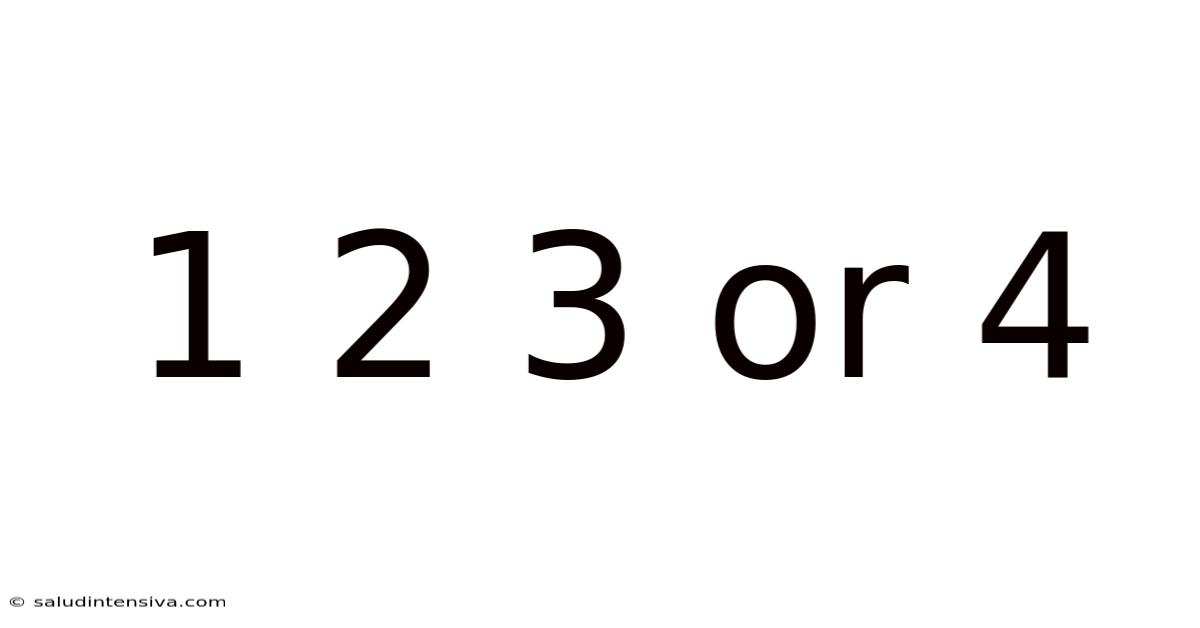 1 2 3 Or 4