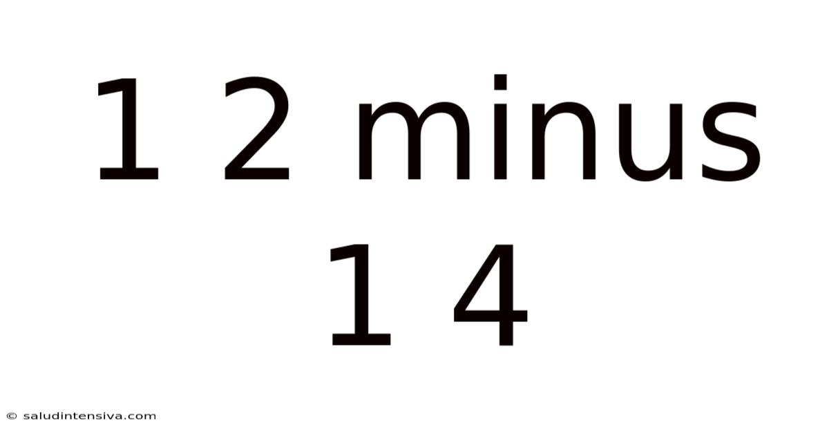 1 2 Minus 1 4