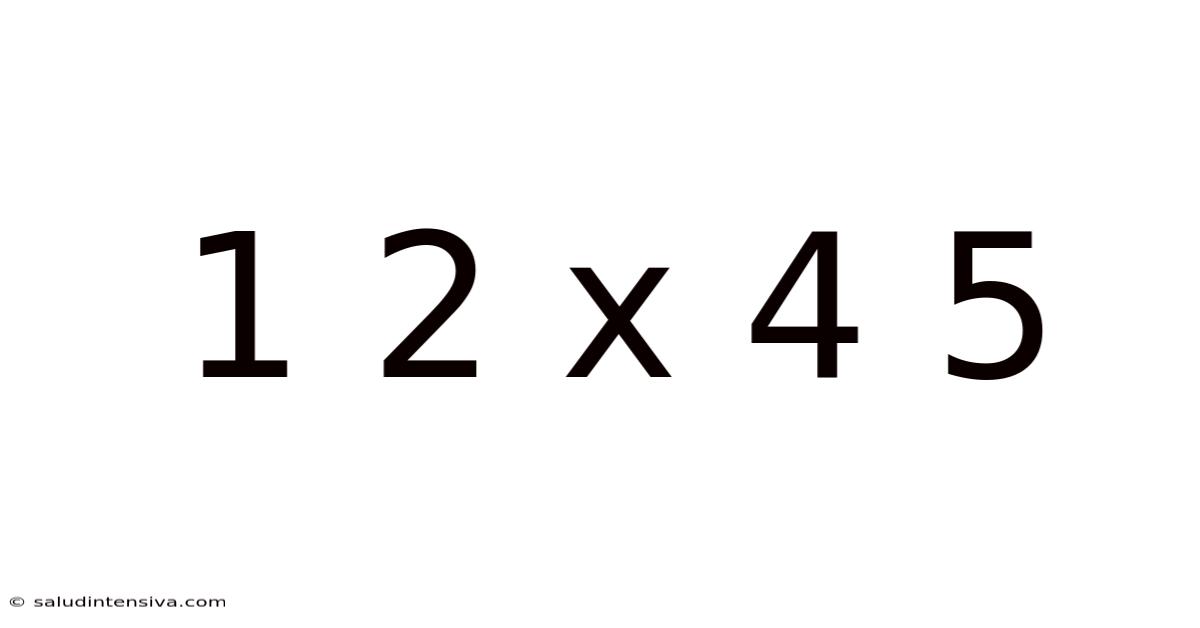 1 2 X 4 5