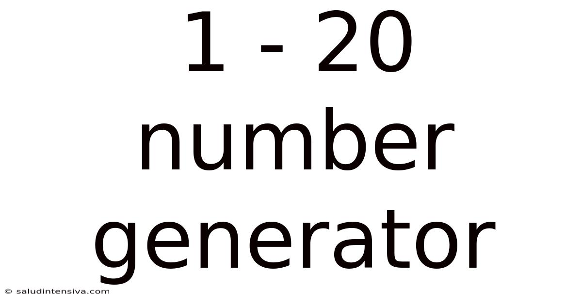 1 - 20 Number Generator