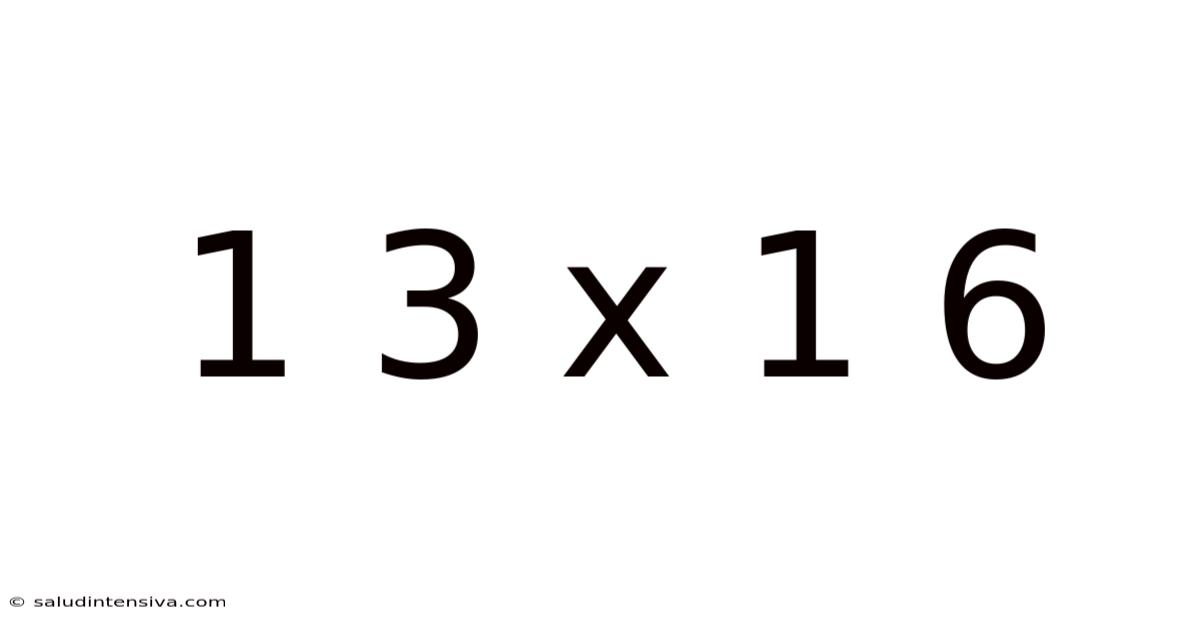 1 3 X 1 6