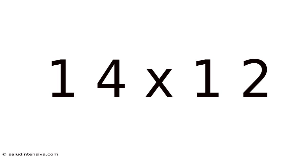 1 4 X 1 2
