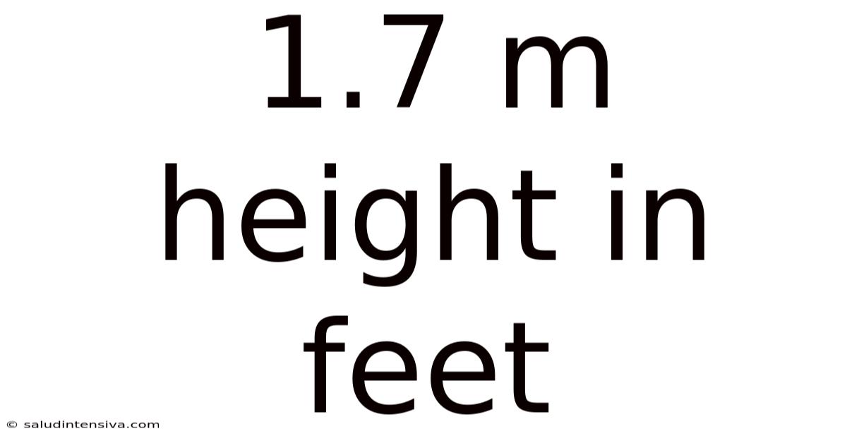 1.7 M Height In Feet