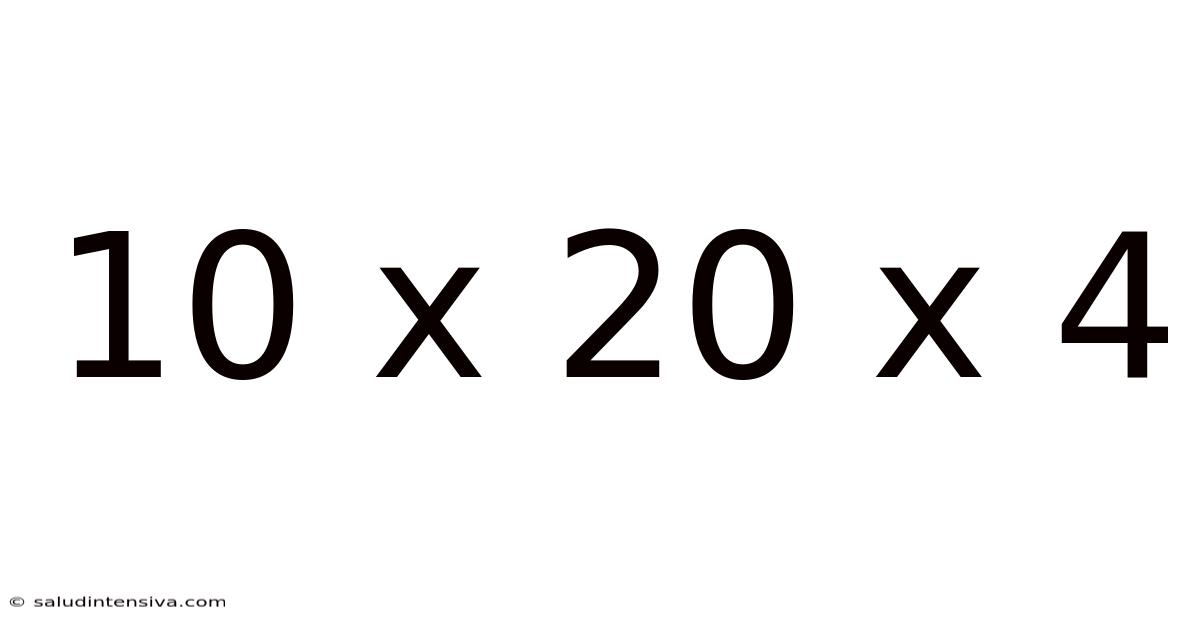 10 X 20 X 4
