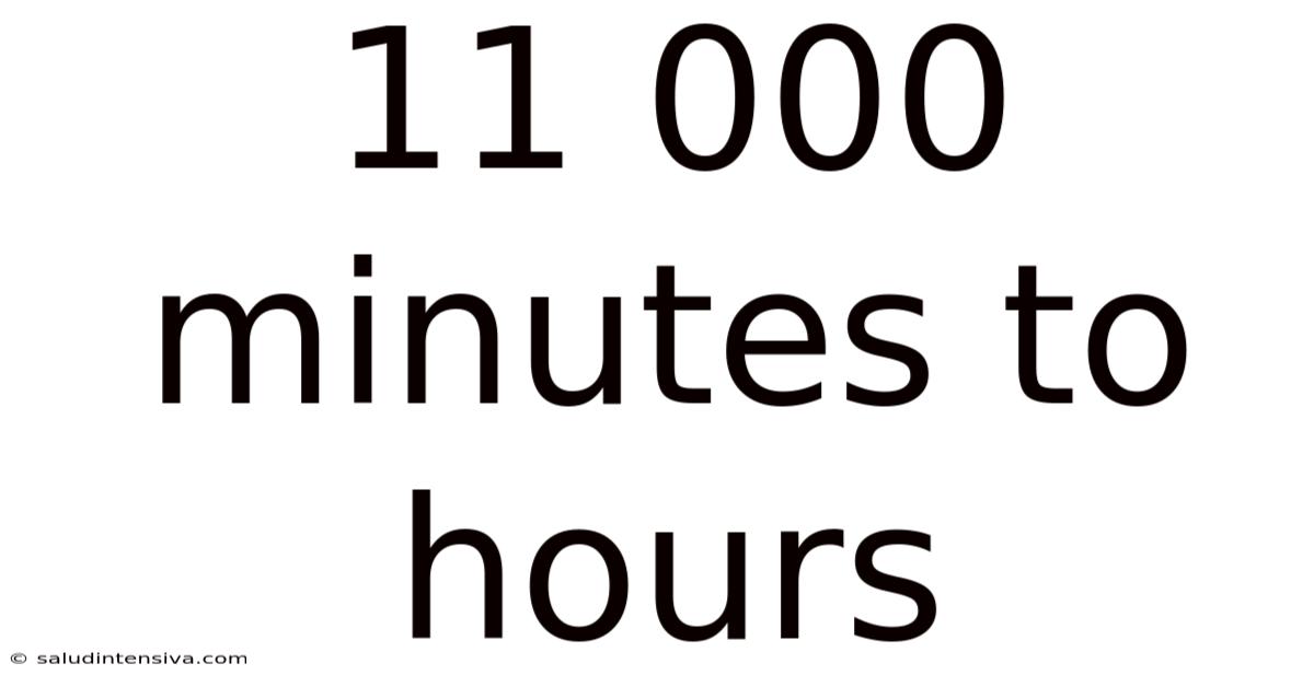 11 000 Minutes To Hours