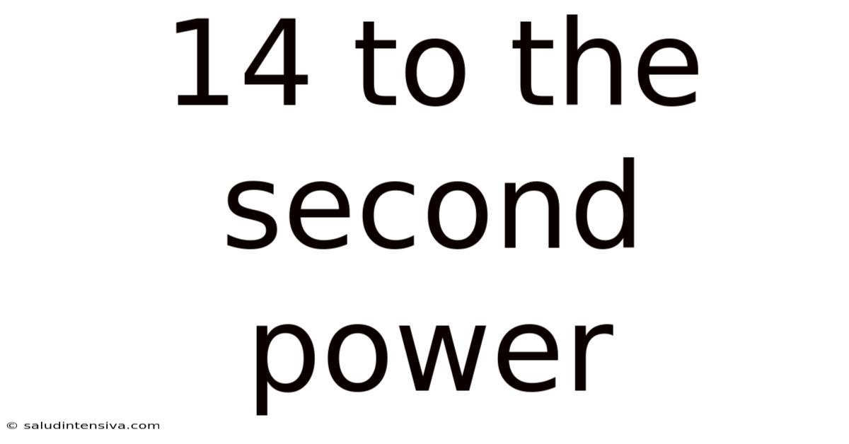 14 To The Second Power