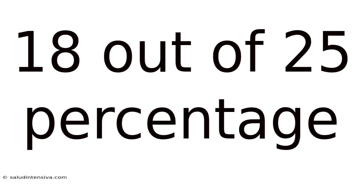18 Out Of 25 Percentage