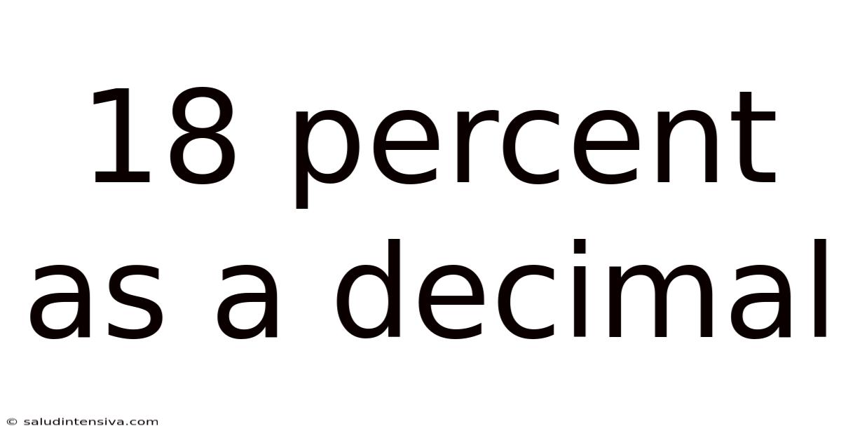 18 Percent As A Decimal