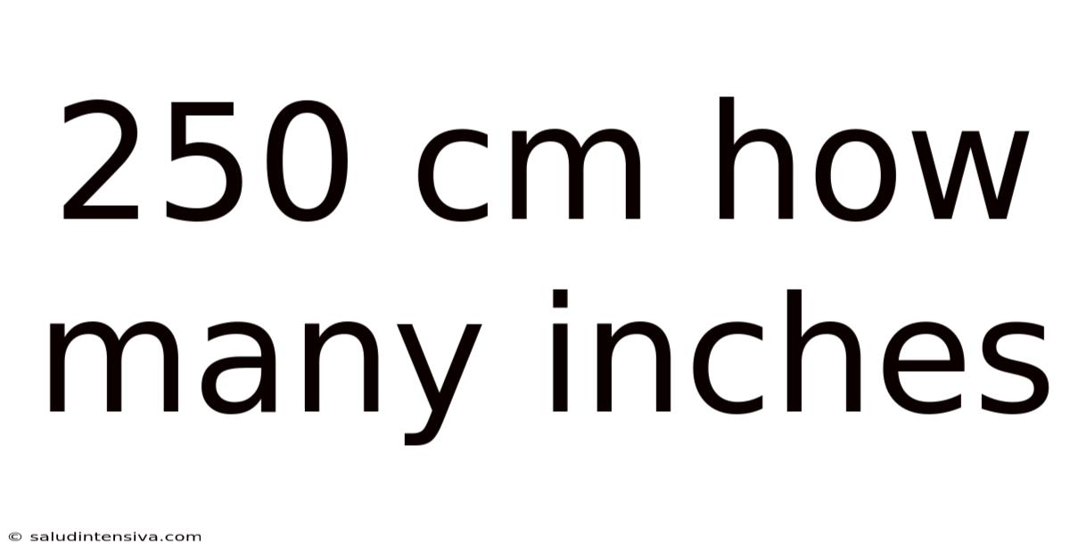 250 Cm How Many Inches
