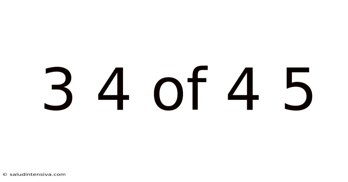 3 4 Of 4 5