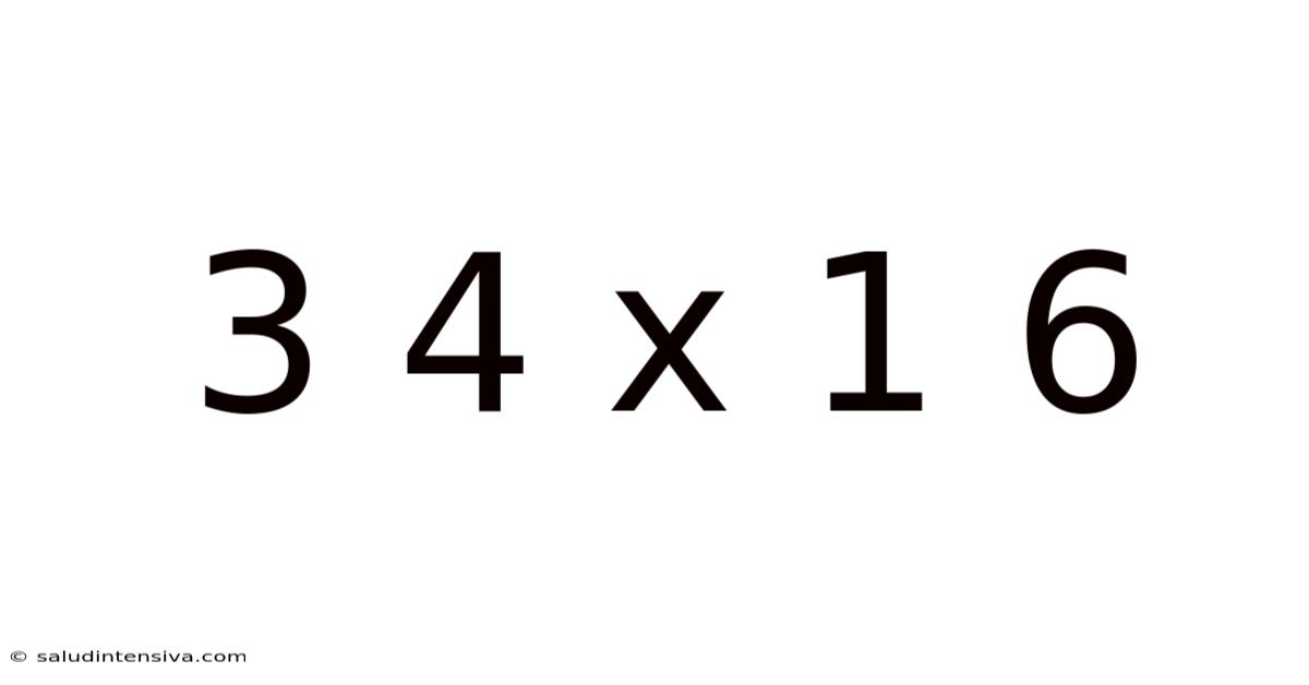 3 4 X 1 6