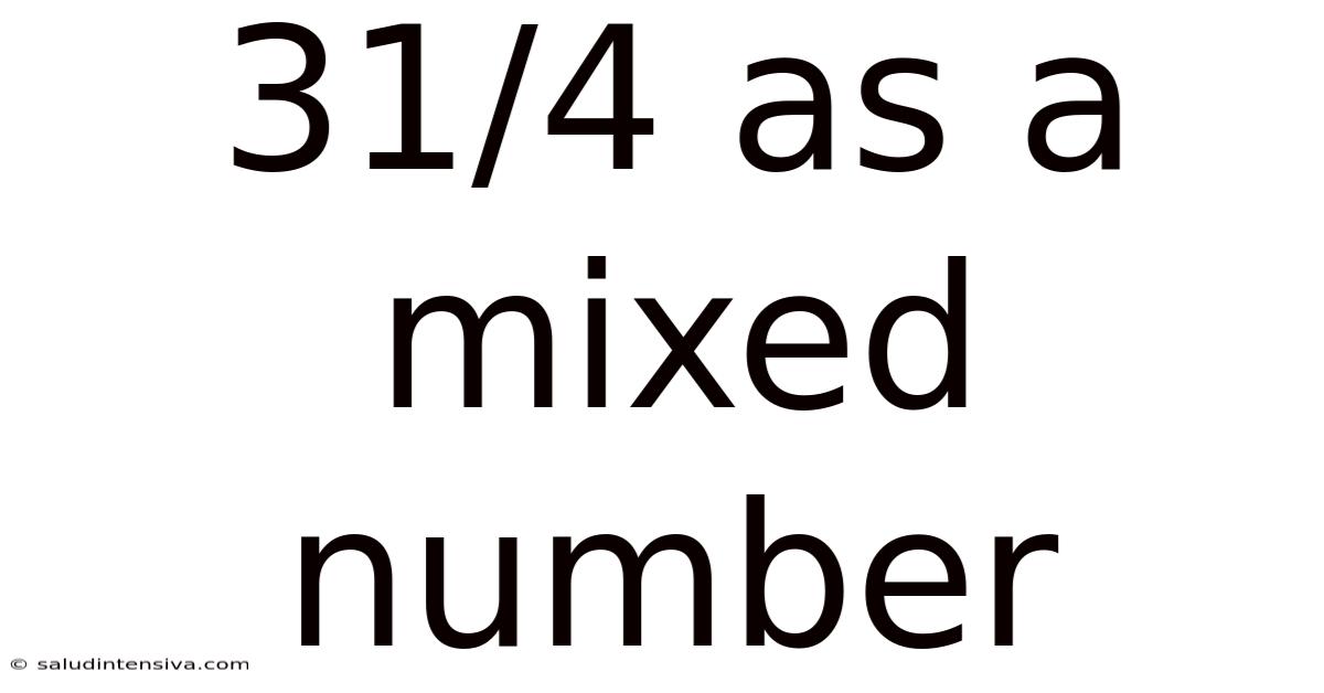 31/4 As A Mixed Number