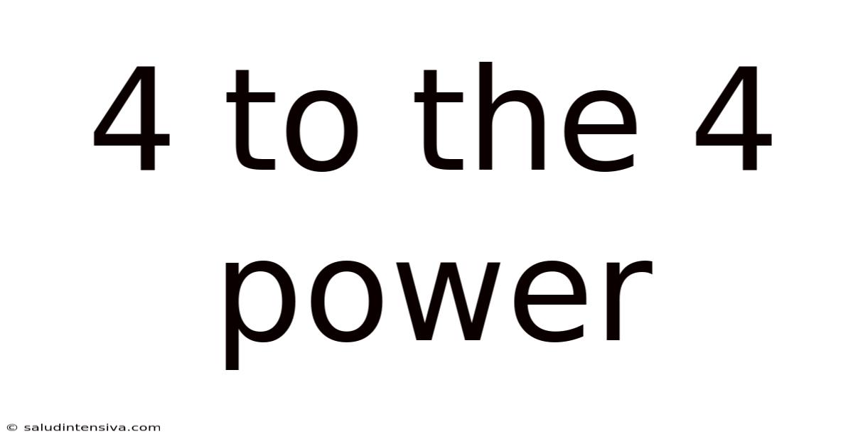 4 To The 4 Power