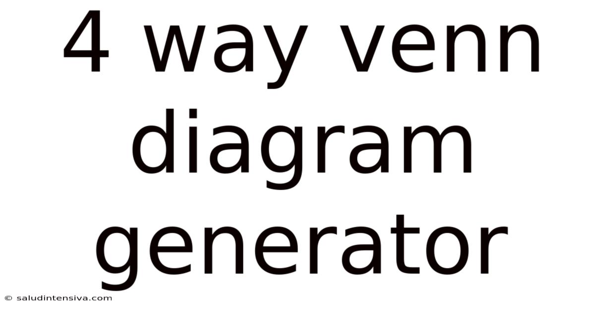 4 Way Venn Diagram Generator