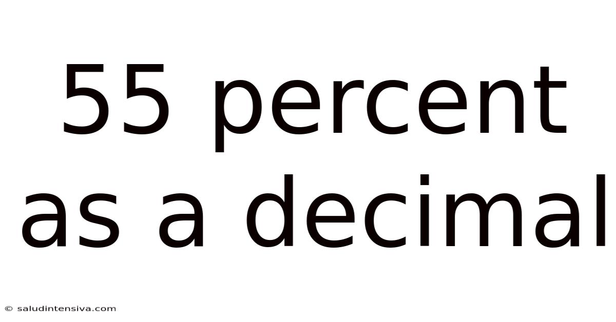 55 Percent As A Decimal
