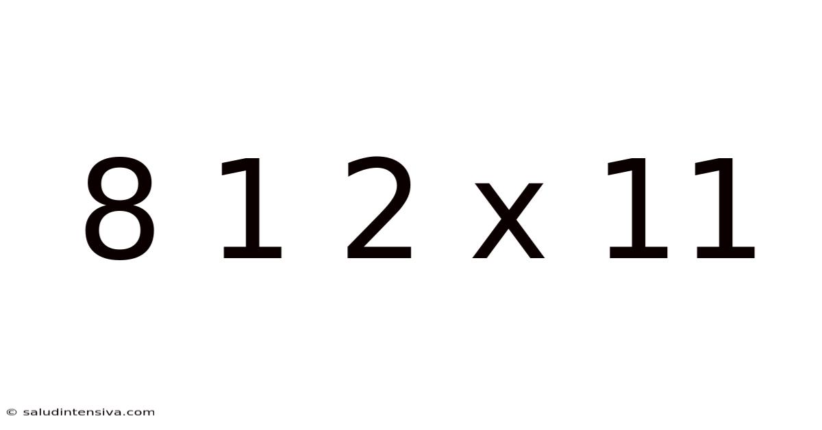 8 1 2 X 11