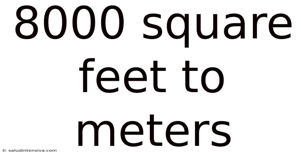 8000 Square Feet To Meters