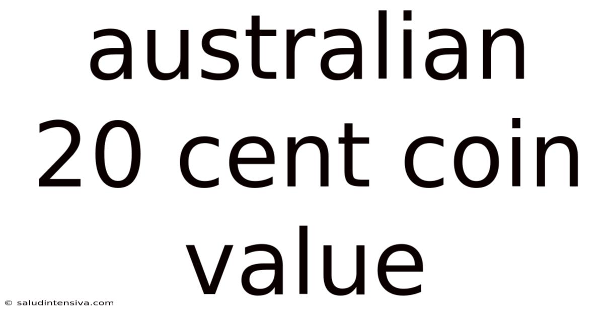 Australian 20 Cent Coin Value