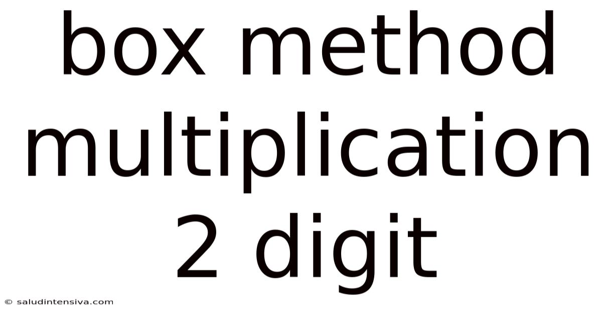 Box Method Multiplication 2 Digit