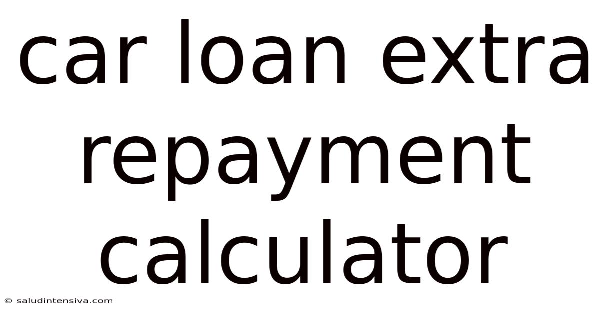 Car Loan Extra Repayment Calculator