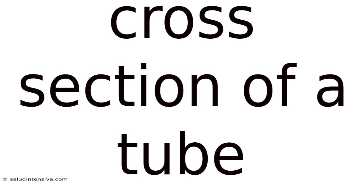 Cross Section Of A Tube