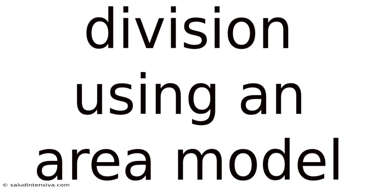 Division Using An Area Model