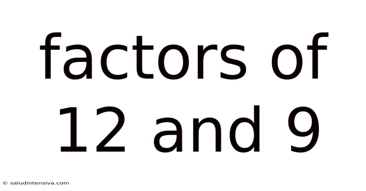 Factors Of 12 And 9