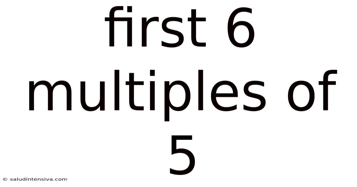 First 6 Multiples Of 5
