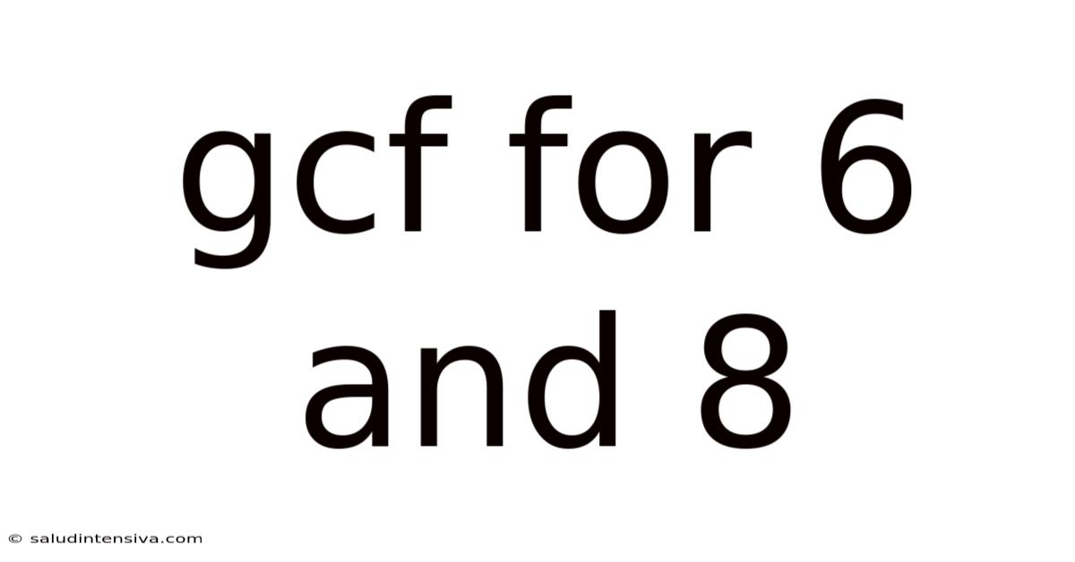 Gcf For 6 And 8