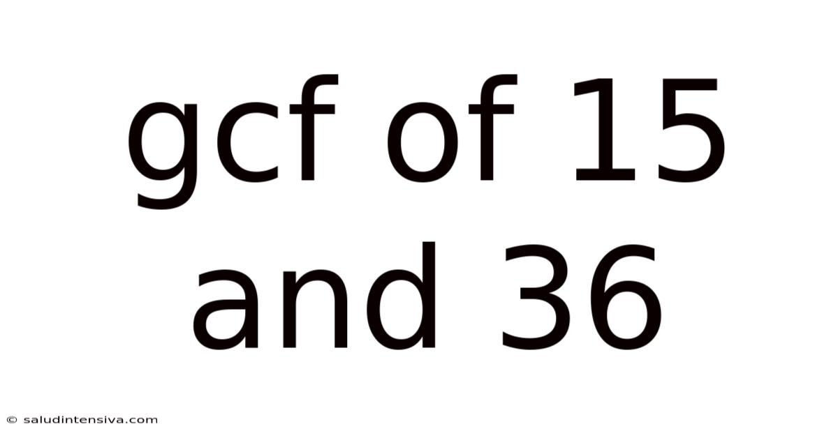 Gcf Of 15 And 36
