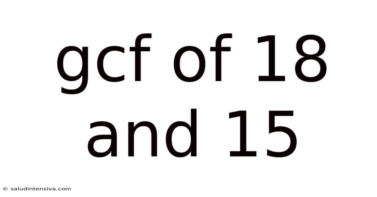 Gcf Of 18 And 15