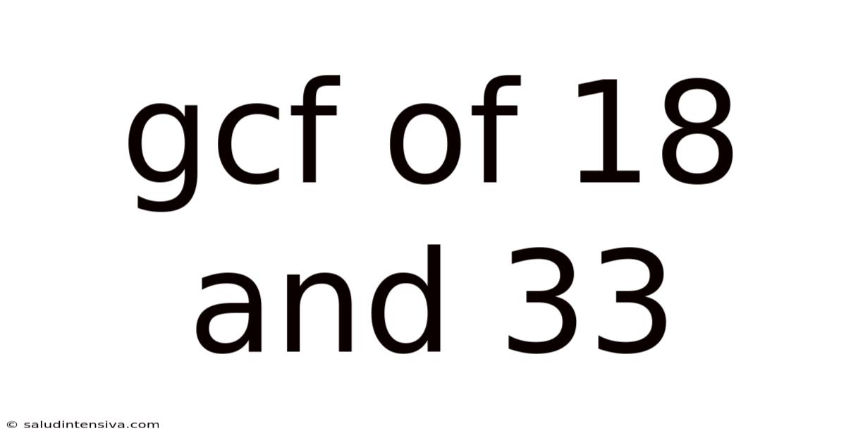 Gcf Of 18 And 33