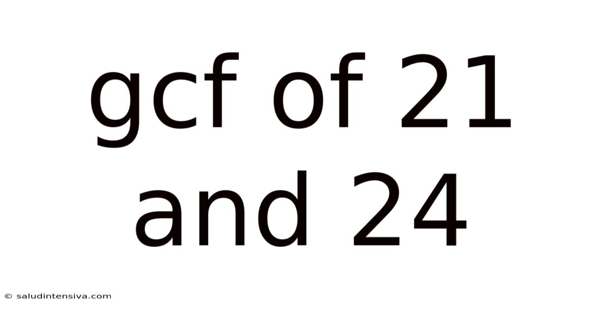 Gcf Of 21 And 24