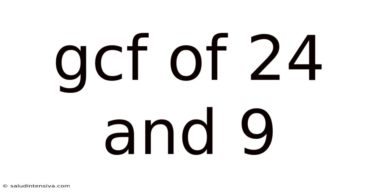 Gcf Of 24 And 9