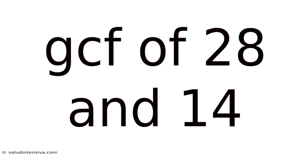 Gcf Of 28 And 14