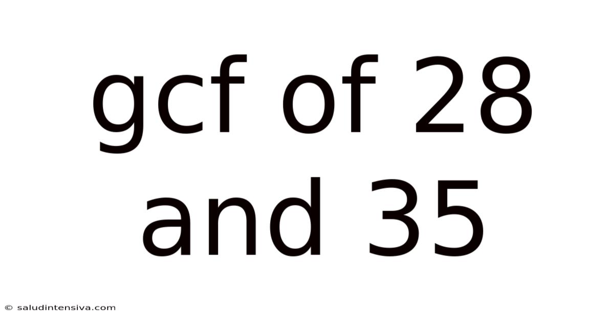 Gcf Of 28 And 35