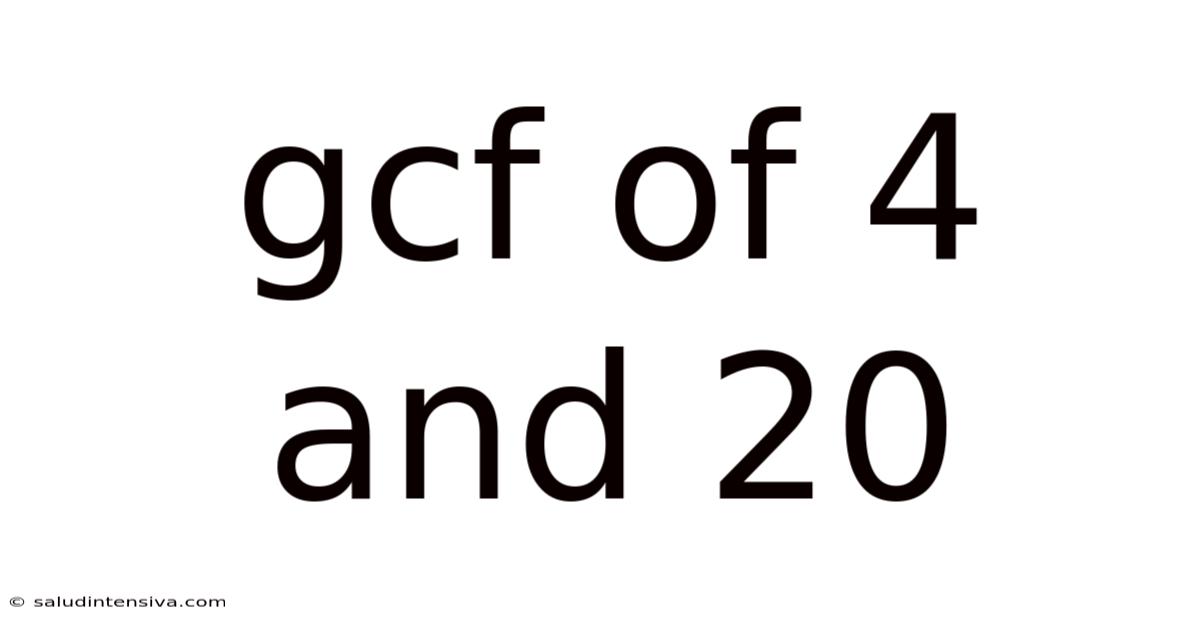 Gcf Of 4 And 20