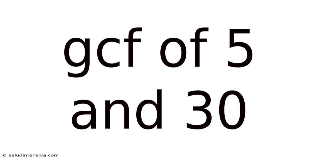 Gcf Of 5 And 30