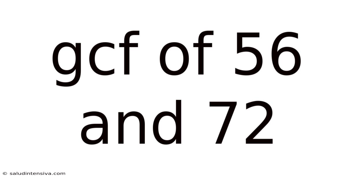 Gcf Of 56 And 72