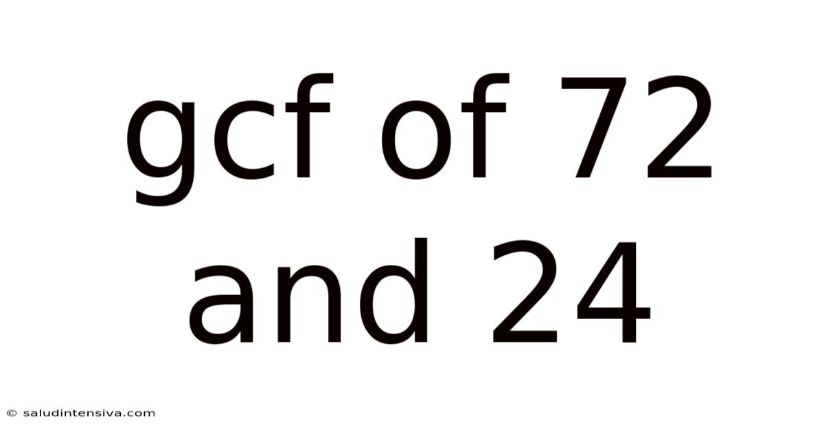 Gcf Of 72 And 24