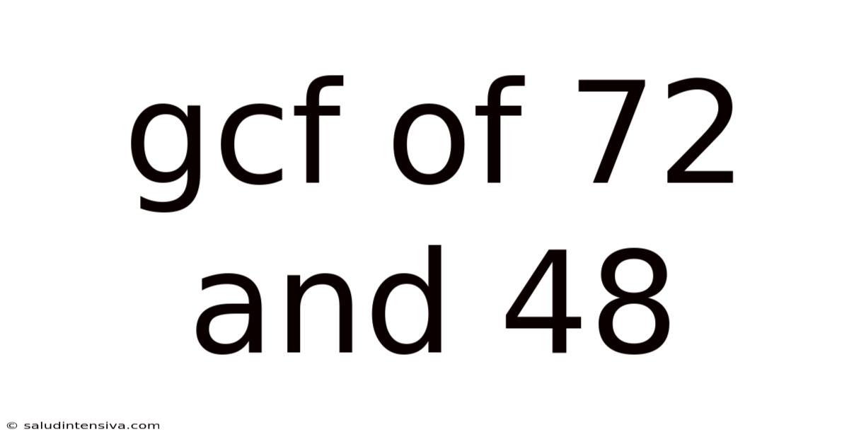 Gcf Of 72 And 48