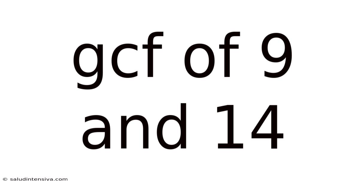 Gcf Of 9 And 14
