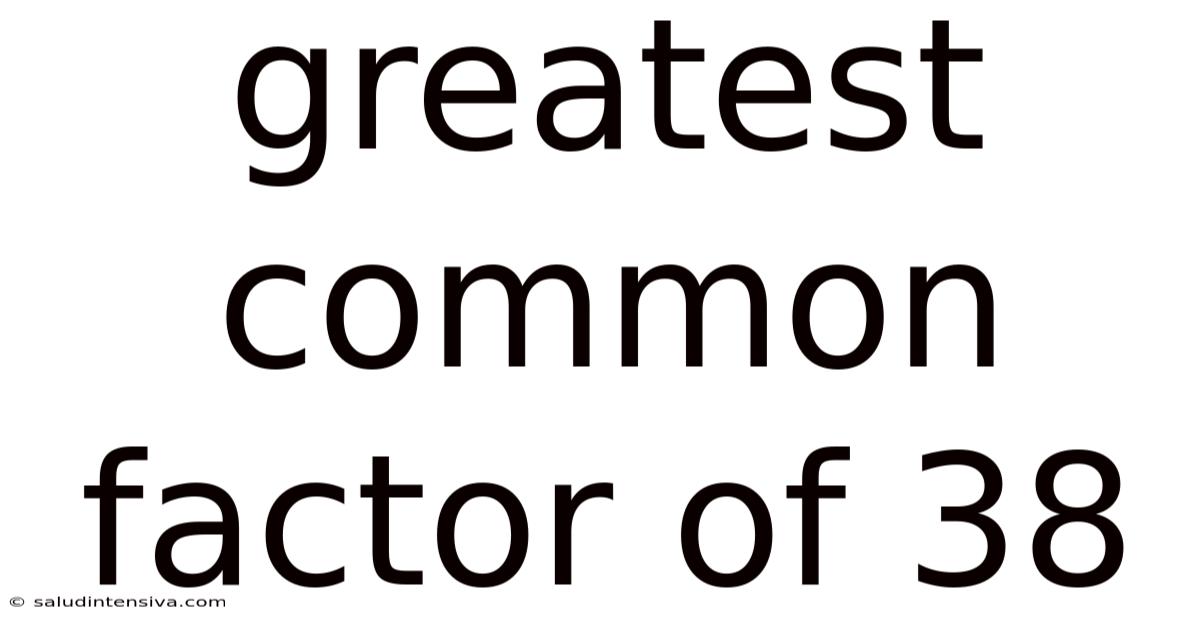 Greatest Common Factor Of 38