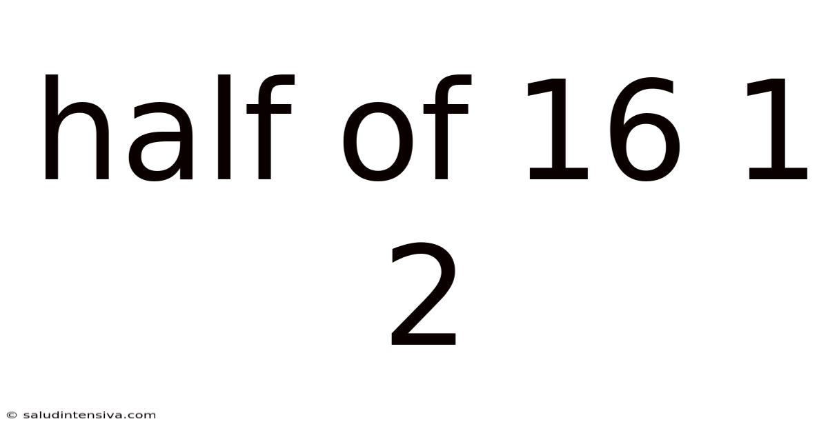 Half Of 16 1 2