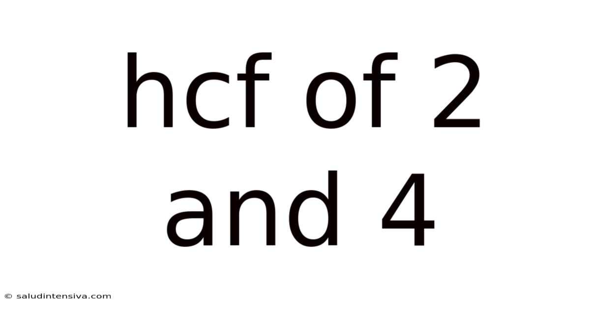 Hcf Of 2 And 4
