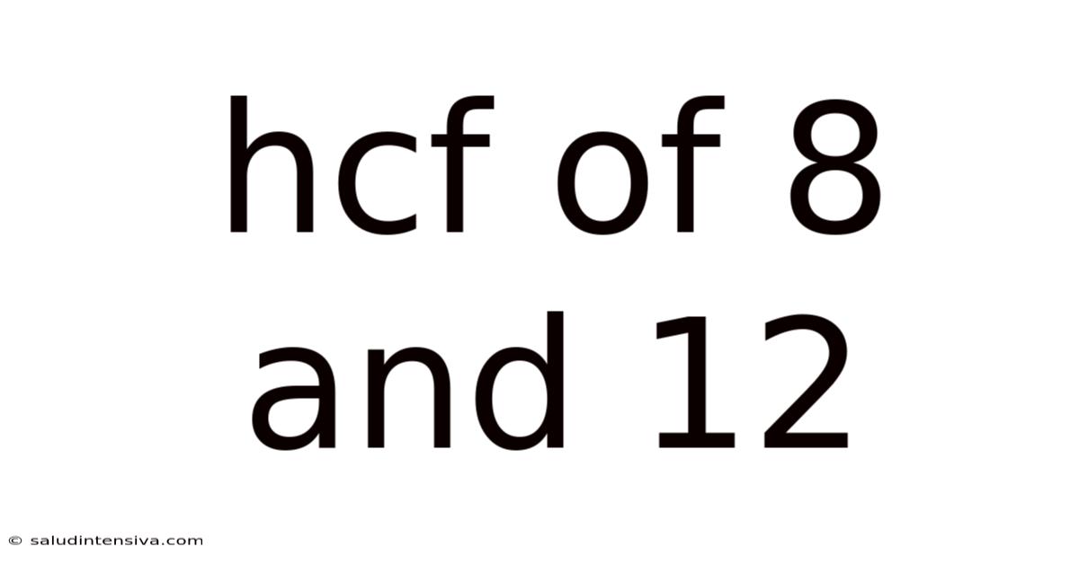 Hcf Of 8 And 12
