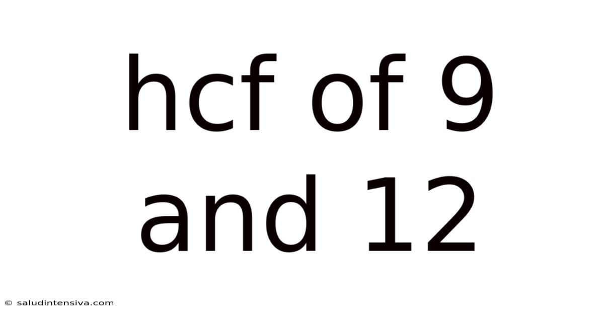 Hcf Of 9 And 12