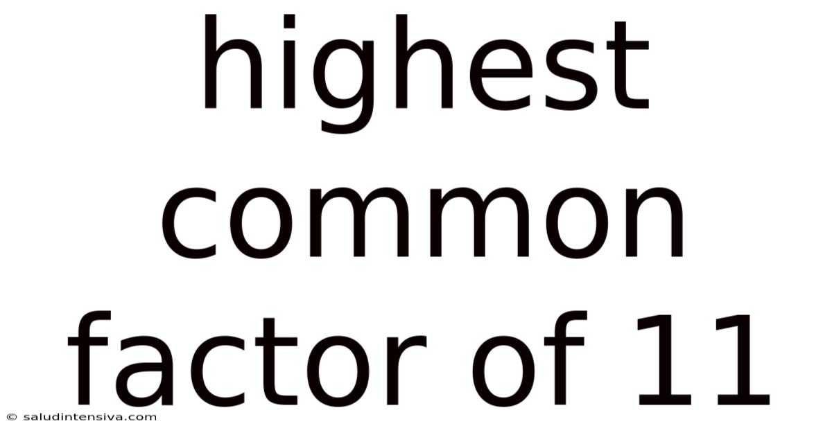 Highest Common Factor Of 11